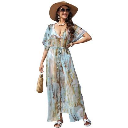 Women's CUPSHE Ombre Wash Drawstring Cover-Up Dress