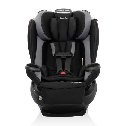 Evenflo Revolve 360 Extend All-in-One Rotating Convertible Car Seat - Revere Gray: Product Weight 29.6 Pounds, Minimum Weight Rear Facing 4 Pounds