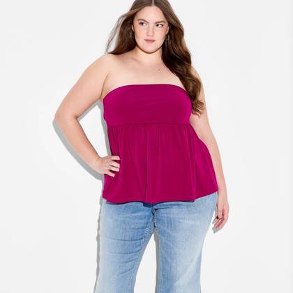 Women's Babydoll Tube Top - Wild Fable™ Berry Purple 4X