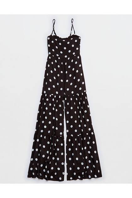 Aerie Party Jumpsuit Deep Earth