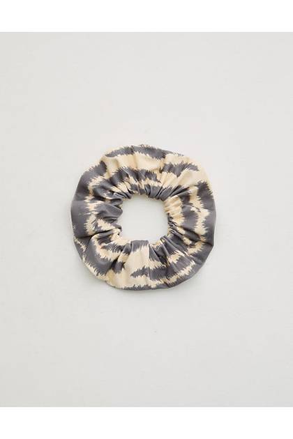 Aerie Printed Nylon Scrunchie Natural