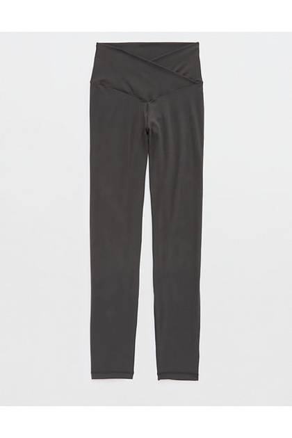 OFFLINE By Aerie Real Me High Waisted Crossover Legging Smoked Gray