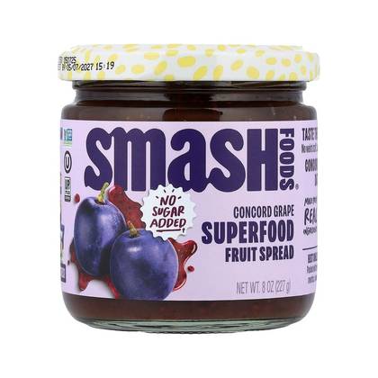 Smash Foods, Superfood Fruit Spread, Concord Grape, 8 oz
