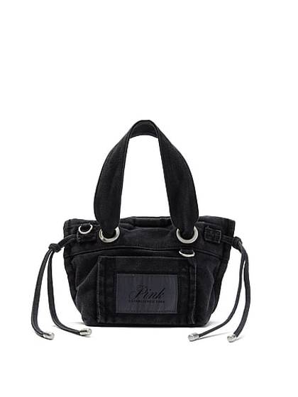 Canvas Flat-Bottom Mini Tote Bag