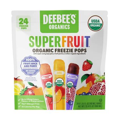 DeeBees's Organics Superfruit Pops - 1.35oz/24ct