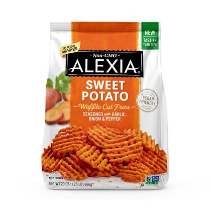 Alexia Frozen Waffle Cut Sweet Potato Seasoned Vegan Fries - 20oz