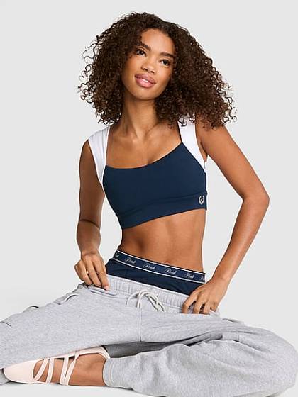 PINK Relay™ Ruched Cropped Bra Tank