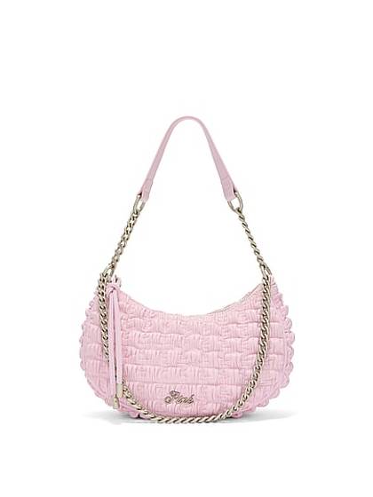 Crescent Ruched Shoulder Bag