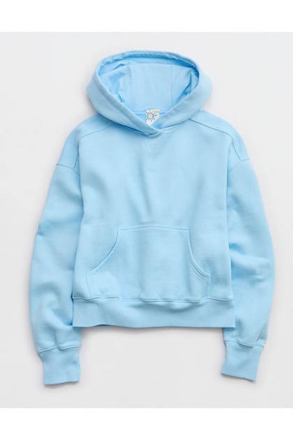 OFFLINE By Aerie Cloud Fleece Classic Length Hoodie Divine Blue