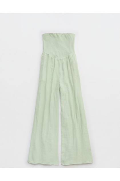 Aerie At The Barre Strapless Jumpsuit Aloe