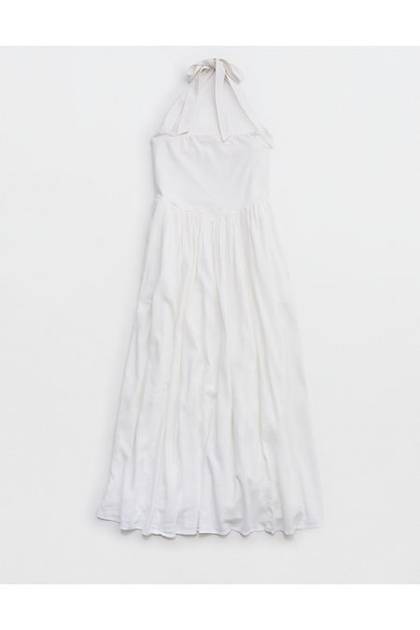 Aerie At The Barre Halter Dress White