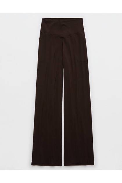 OFFLINE By Aerie Real Me XTRA High Waisted Trouser Deep Earth