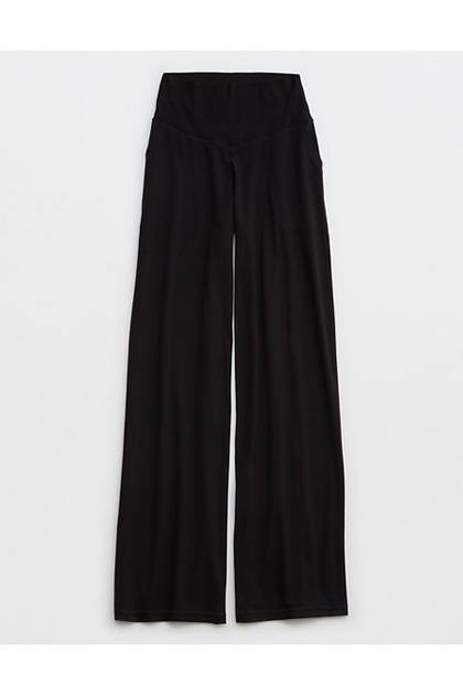 OFFLINE By Aerie Real Me XTRA High Waisted Trouser True Black
