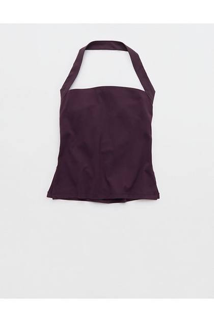 OFFLINE By Aerie Real Me XTRA Halter Tank Top Cool Berry