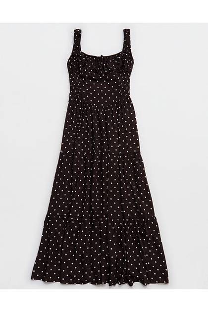 Aerie Corset Maxi Dress Deep Earth