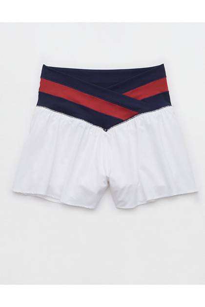 OFFLINE By Aerie Real Me Crossover Flowy Short White