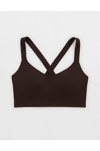 OFFLINE By Aerie Real Me XTRA Hold Up! Push Up Sports Bra Deep Earth