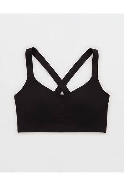 OFFLINE By Aerie Real Me XTRA Hold Up! Push Up Sports Bra True Black