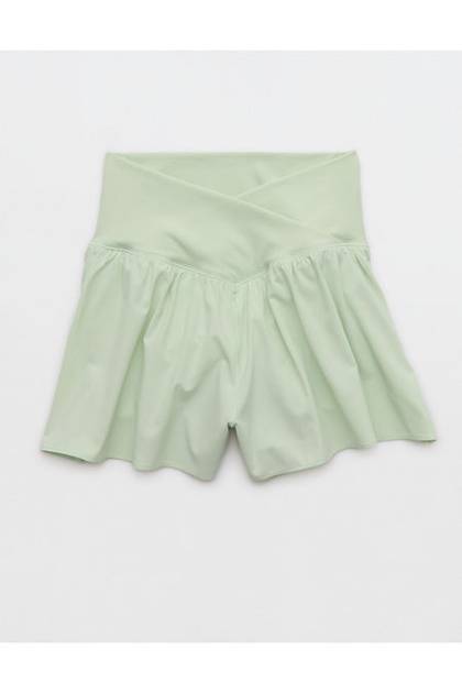 OFFLINE By Aerie Real Me Crossover Flowy Short Aloe