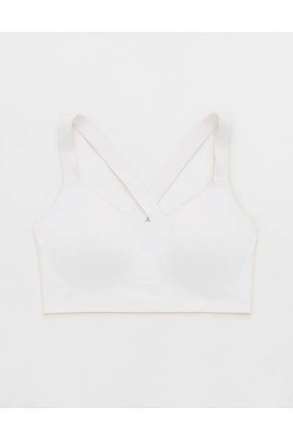 OFFLINE By Aerie Real Me XTRA Hold Up! Push Up Sports Bra Air White