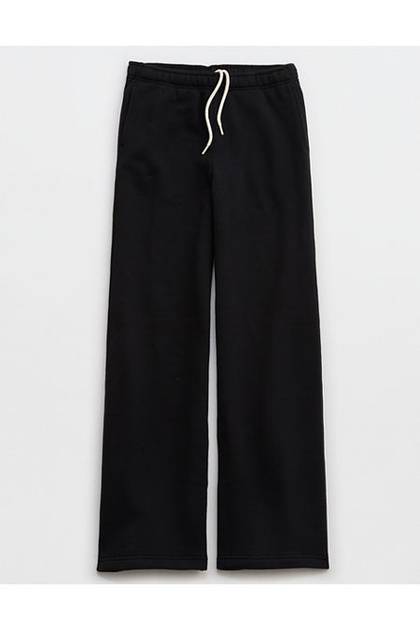 OFFLINE By Aerie Cloud Fleece Trouser True Black