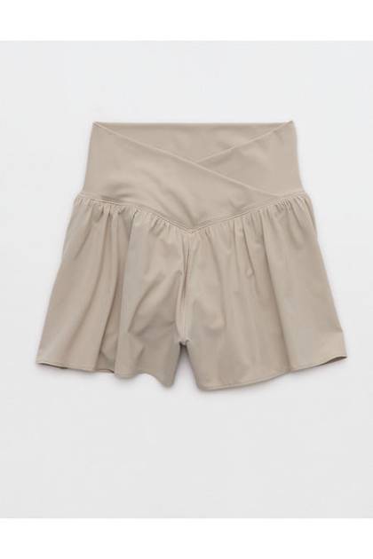 OFFLINE By Aerie Real Me Crossover Flowy Short Stone Harbor