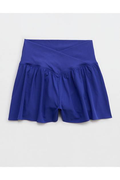 OFFLINE By Aerie Real Me Crossover Flowy Short Deep Cobalt