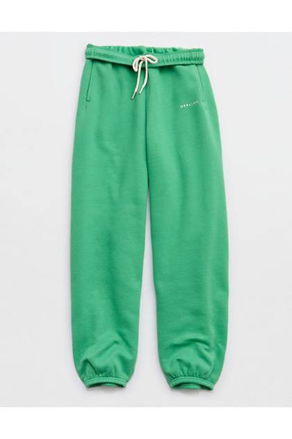 OFFLINE By Aerie Cloud Fleece Baggy Jogger Emerald