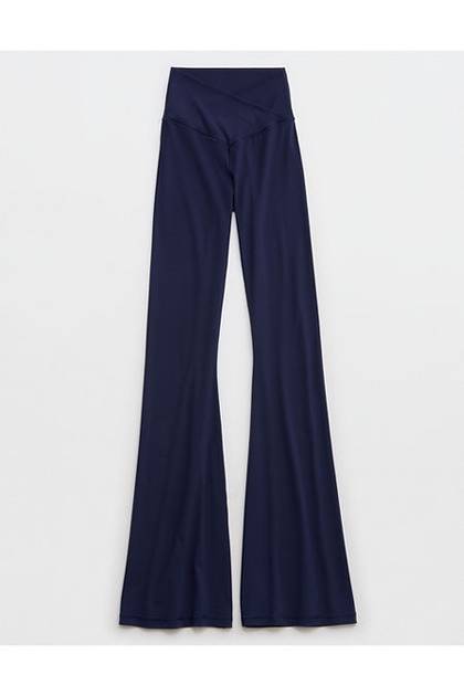 OFFLINE By Aerie Real Me High Waisted Crossover Flare Legging Royal Navy