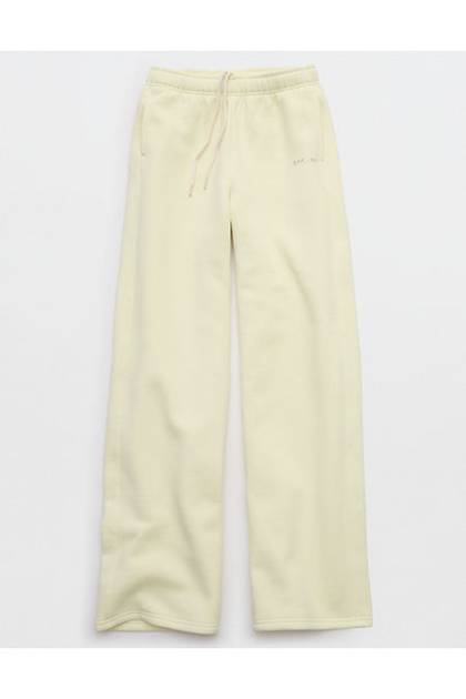 OFFLINE By Aerie Cloud Fleece Trouser Green Beam