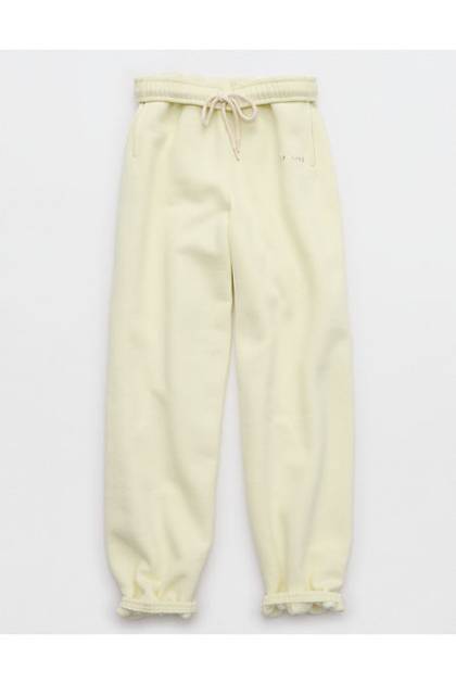 OFFLINE By Aerie Cloud Fleece Baggy Jogger Green Beam