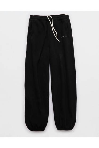 OFFLINE By Aerie Cloud Fleece Baggy Jogger True Black