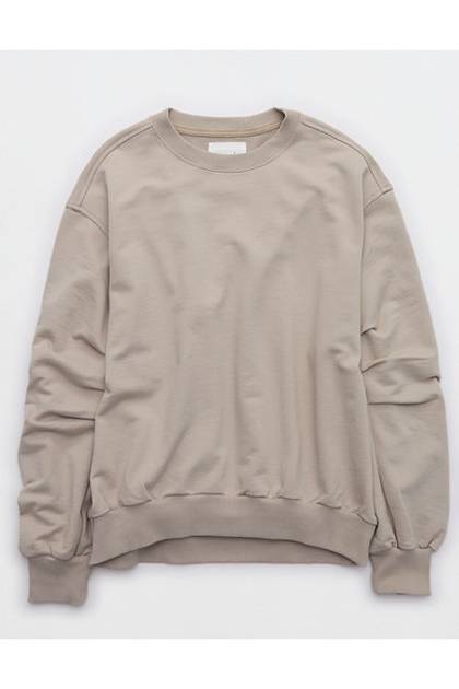 Aerie Jet Setter Crew Sweatshirt Stone Harbor