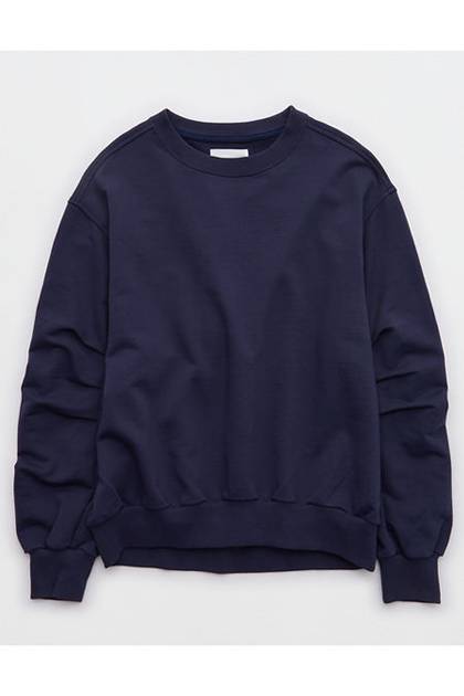 Aerie Jet Setter Crew Sweatshirt Navy