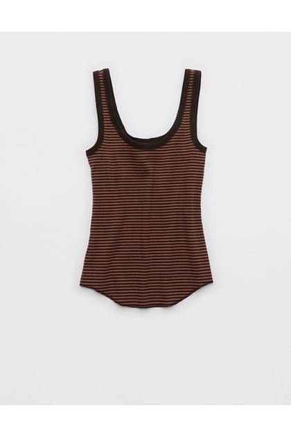 Aerie Ribbed Scoop Neck Tank Top Horizon