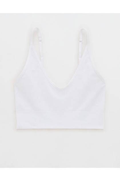Superchill Seamless Longline Scoop Bralette White
