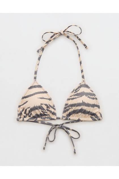 Aerie String Triangle Bikini Top Natural