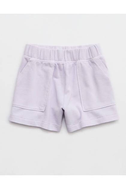 Aerie Go-To Fleece Short Lavender Dawn