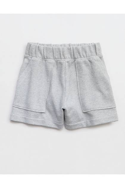 Aerie Go-To Fleece Short Medium Heather Gray