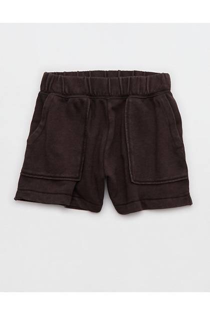 Aerie Go-To Fleece Short Deep Earth
