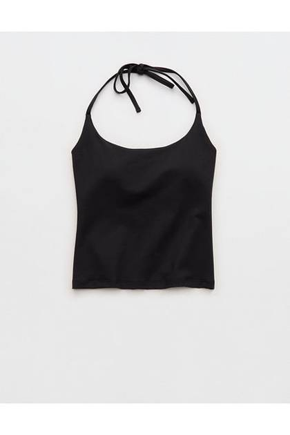 OFFLINE By Aerie The Hugger Halter Top True Black