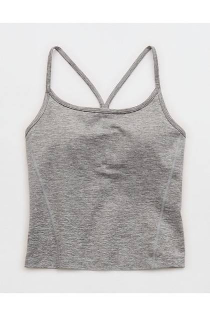 OFFLINE By Aerie The Hugger Tank Top Medium Heather Gray