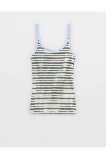 Aerie Reset Scoop Neck Tank Top Soft Muslin