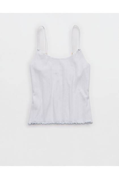 Aerie Pointelle Pajama Tank Top White