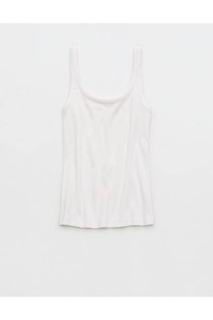 Aerie Reset Scoop Neck Tank Top White