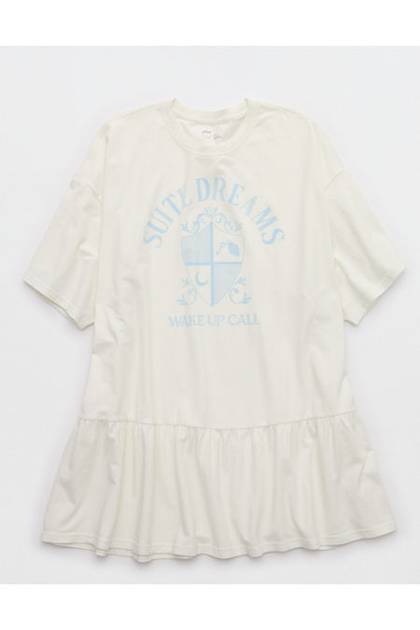 Aerie Sleep Happens Ruffle Night Tee Soft Muslin