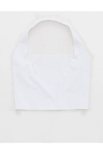 SMOOTHEZ Halter Tank Top White