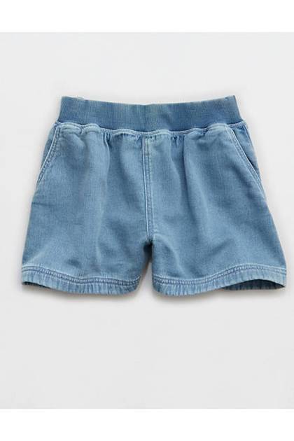 Aerie Daydream Denim Stretch Short Medium Indigo Wash