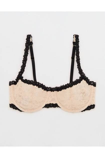 Show Off Vintage Lace Unlined Balconette Bra Sandbar