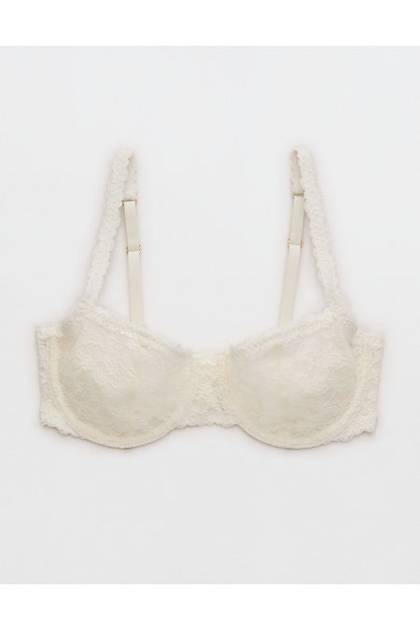 Show Off Vintage Lace Unlined Balconette Bra Soft Muslin